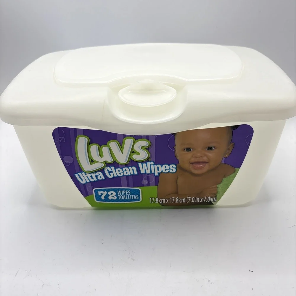 Luvs Ultra Clean Wipes EMPTY Pop Up‎ Plastic Tub Container